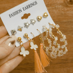 Vintage Gold Geometric Women's Earrings Set