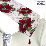 Christmas Party Linen Table Runner Merry Christmas Decorations for Home 2022 Snowman Xmas Tree  Happy New Year