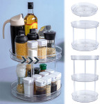 360 Rotation Transparent Rotatable Plastic Storage Box