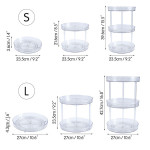 360 Rotation Transparent Rotatable Plastic Storage Box