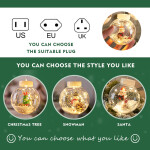 Christmas Ornament Ball LED String Lights New Year 2022 Home Garden Decoration Merry Christmas Decorations