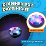 Hover Ball for Boys & Girls - 2 LED Light Soccer Balls with Foam Bumpers