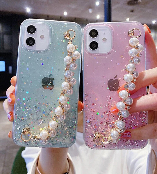 Pearl Bracelet Phone Case For iPhone 11 12 13 Pro Max XS X XR 7 8 6 6s Plus mini SE.