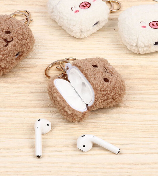 Earphone Case Cute Silicone Headphone Box Lovely Cartoon Earphone Protector Fur Cover For Apple Airpods 1 2 Pro.