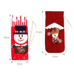 Christmas Decorations for Home Santa Claus Wine Bottle Cover Snowman Stocking Gift Holders Xmas Navidad Decor New Year.