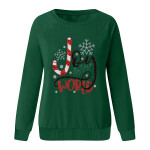 Women's Chirstmas Print Long-sleeved Sweatshirt Casual Pullover Long Sleeve O Neck Loose Sweatshirt Girls Women Hoodie.