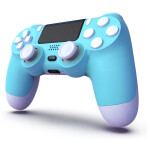 Wireless Dual Vibration Game Joystick Controller for PS4 Blue