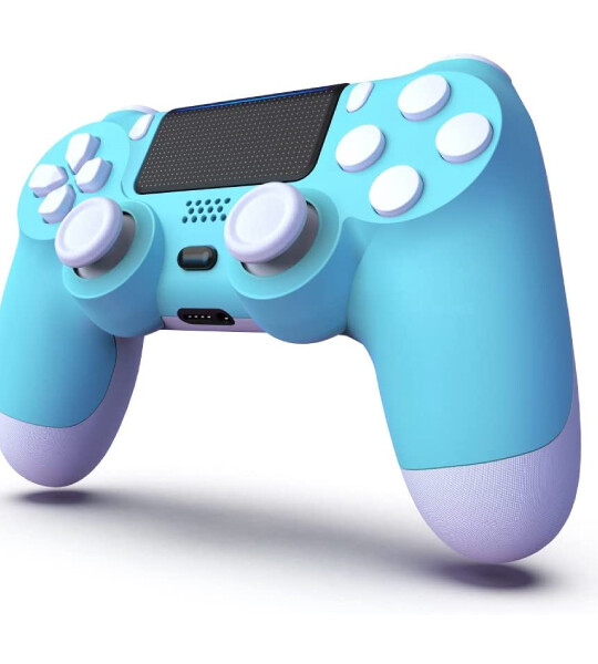 Wireless Dual Vibration Game Joystick Controller for PS4 Blue