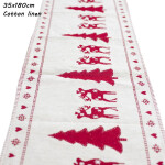 Christmas Party Linen Table Runner Merry Christmas Decorations for Home 2022 Snowman Xmas Tree  Happy New Year