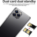 IP12 PRO+ Face Unlock Smart Phone Black