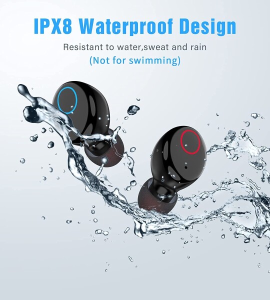Bluetooth Earbuds, Wireless Earbuds with Charging Case Waterproof Bluetooth Headphones