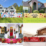 Merry Christmas Banner Garden Christmas Ornaments Tree Christmas Decor For Home 2021 Happy New Year Gift 2022.