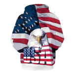 3d Fun Design Usa Flag Hoodie Fashion Men's And Women's Sports Street Wear Skateboard.