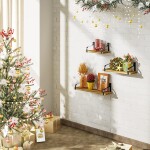 Floating Shelves Wall Mounted  Rustic Wood Wall Storage for Bedroom