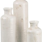 Ceramic Vase Set 3 Small Vases Rustic Home Decoration
