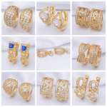 Luxury Crystal Small Hoop Earrings for Women