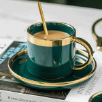 Ceramic Coffee Cups & Pot Set Breakfast Milk Tea Mugs With Tray Drinkware Dessert Fruit Plate Wedding Gift