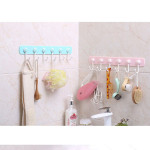 6 Hooks Kitchen Storage Hook Wall Door Holder