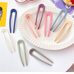 Candy Color U-shaped Plastic Hair Sticks Hairpin for Women Girls Sweet Hair Holder Clips Headband Fashion Hair Accessori