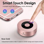 [ Smart Touch] Bluetooth Speaker XLeader SoundAngel A8 (3rd Gen) Premium Rose Gold 3D Mini Speaker with Portable Waterpr
