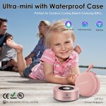 [ Smart Touch] Bluetooth Speaker XLeader SoundAngel A8 (3rd Gen) Premium Rose Gold 3D Mini Speaker with Portable Waterpr