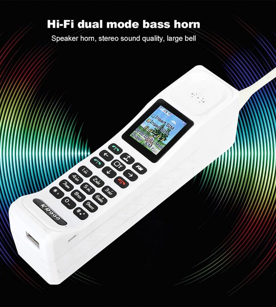 Vintage Cellphone, 1.77'' HD Display Screen New Classic Old Mobile Phone with 4500mAh Battery,GSM 850MHz/900MHz(White)