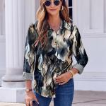 Women Silk Button Down Shirts Long Sleeve Business Casual Tops.