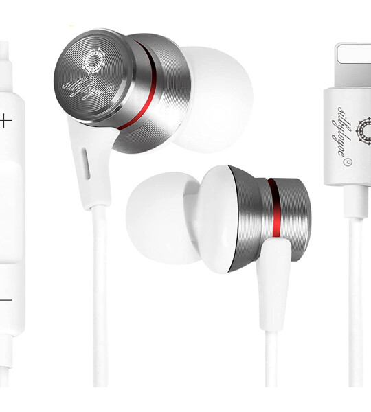 iPhone Lightning Earbuds with Mic Controller Compatible