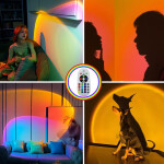 Rainbow Sunset Projection Remote Control Sun Light  For Home Decor