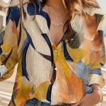 Elegant Women'S Fashion New Single-Breasted Long-Sleeve Shirt.