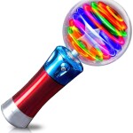 ArtCreativity 7.5 Inch Light Up Magic Ball Toy Wand for Kids - Flashing LED Wand for Boys and Girls - Thrilling Spinnin
