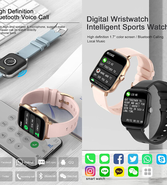 Smart Watch Waterproof Fitness Watch with Blood Pressure