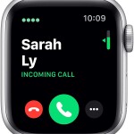 Apple Watch Series 5 (GPS + Cellular, 40MM) - Silver Aluminum Case with White Sport Band (Renewed)