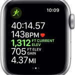 Apple Watch Series 5 (GPS + Cellular, 40MM) - Silver Aluminum Case with White Sport Band (Renewed)