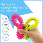 Spiky Sensory Ring / Bracelet Fidget Toy (Pack of 3) - No BPA, Phthalate, Latex - Fidgets Toys / Stress Rings for Childr