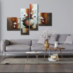 Stretched and Framed Hand painted Modern Canvas Wall Art