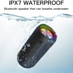 EDUPLINK Portable Bluetooth Speaker Waterproof IPX7 Wireless Speaker with 20W Louder Stereo Sound Outdoor Speakers with