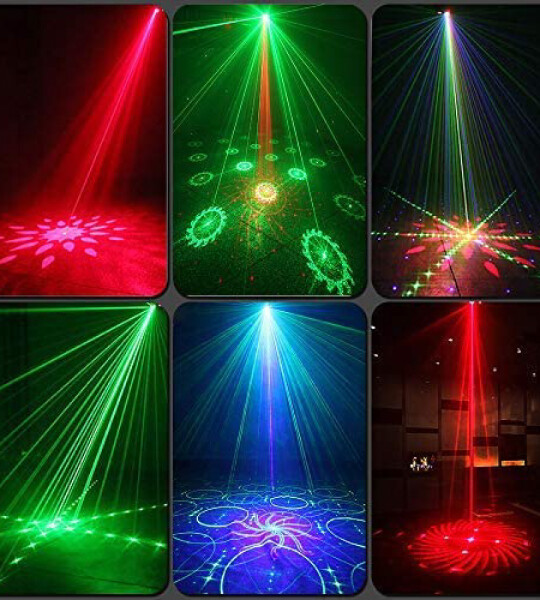 Strobe Stage Light Sound Activated Projector with Remote Control for Birthday Decor