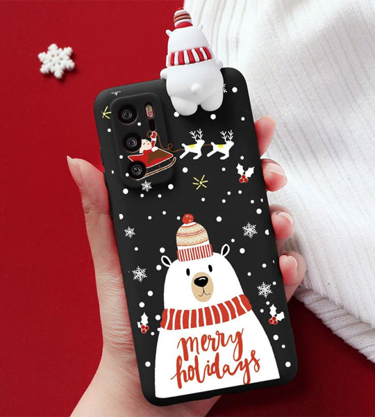 Cartoon Doll Merry Christmas Case For Huawei P Fundas