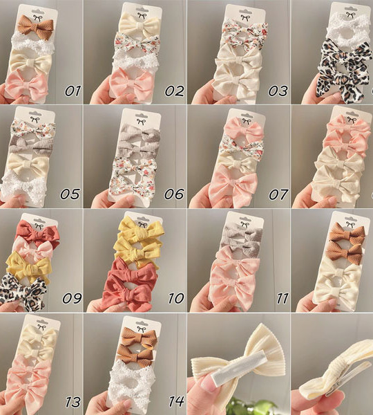 Cotton Linen Hair Clips