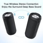 EDUPLINK Portable Bluetooth Speaker Waterproof IPX7 Wireless Speaker with 20W Louder Stereo Sound Outdoor Speakers with