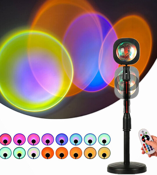 Rainbow Sunset Projection Remote Control Sun Light  For Home Decor