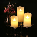 Antizer Flameless Candles Dripless Real Wax Pillars Realistic Dancing LED Flames