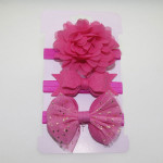 Elastic flower headband