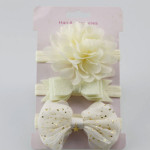 Elastic flower headband