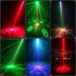 Disco Stage Party LED Sound Activated Laser Light RGB Flash Strobe Projector