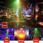 Disco Stage Party LED Sound Activated Laser Light RGB Flash Strobe Projector