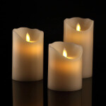 Antizer Flameless Candles Dripless Real Wax Pillars Realistic Dancing LED Flames