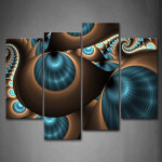 Abstract Blue Brown Wall Art Painting Pictures For Home Decor