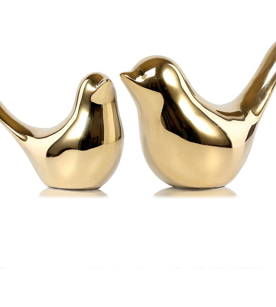 Small Animal Statues Style Gold Decorative Ornaments for Home Decor